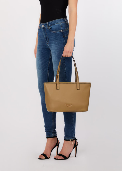 LIU·JO shopping jacquard color beige - 3