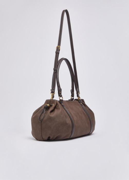LIU·JO bolso grande en piel vuelta color marrón  oscuro - 3