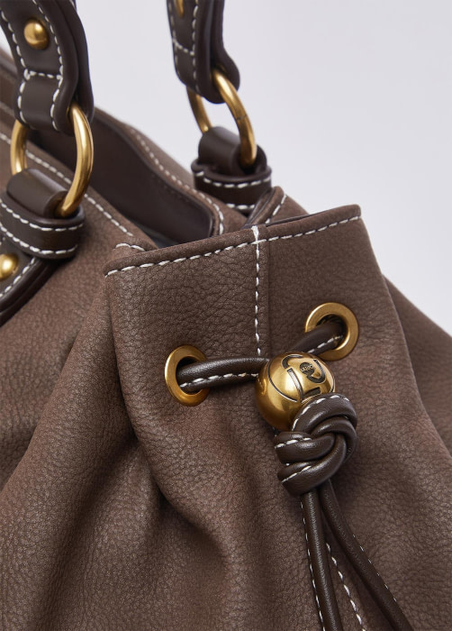 LIU·JO bolso grande en piel vuelta color marrón  oscuro - 5