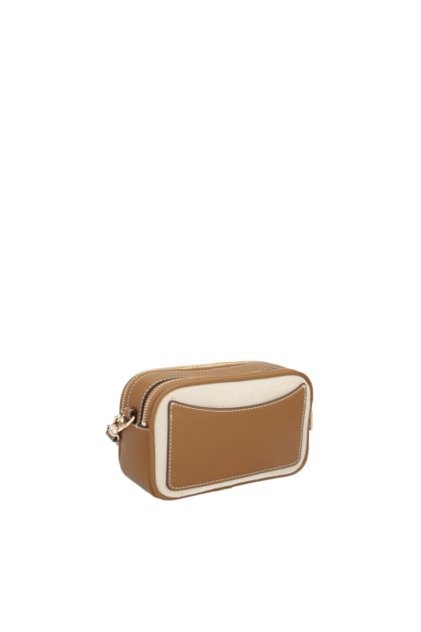 LIU·JO bandolera combinada canvas color natural y denim en logo - 3