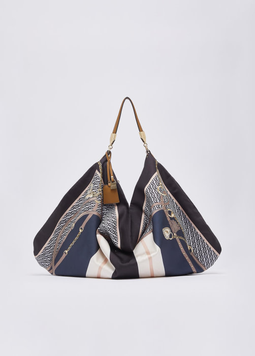 LIU·JO bolso en pañuelo con estampado en azules - 6