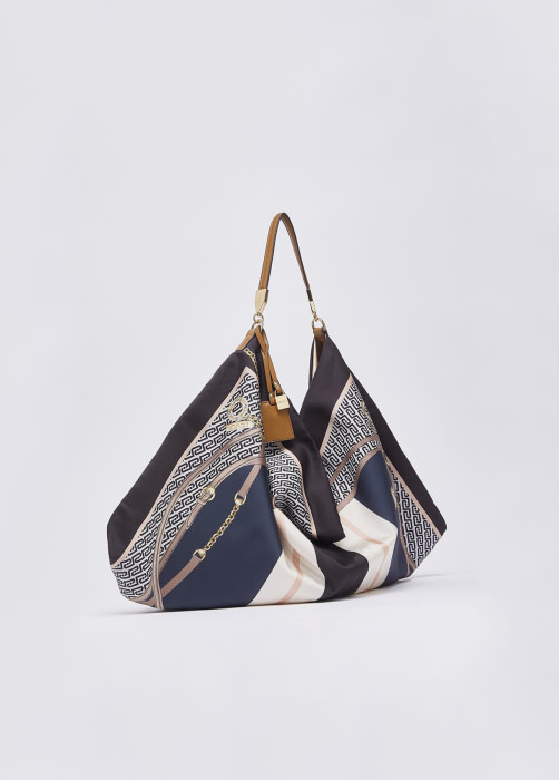 LIU·JO bolso en pañuelo con estampado en azules - 7