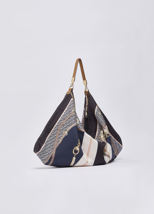 LIU·JO bolso en pañuelo con estampado en azules - 8