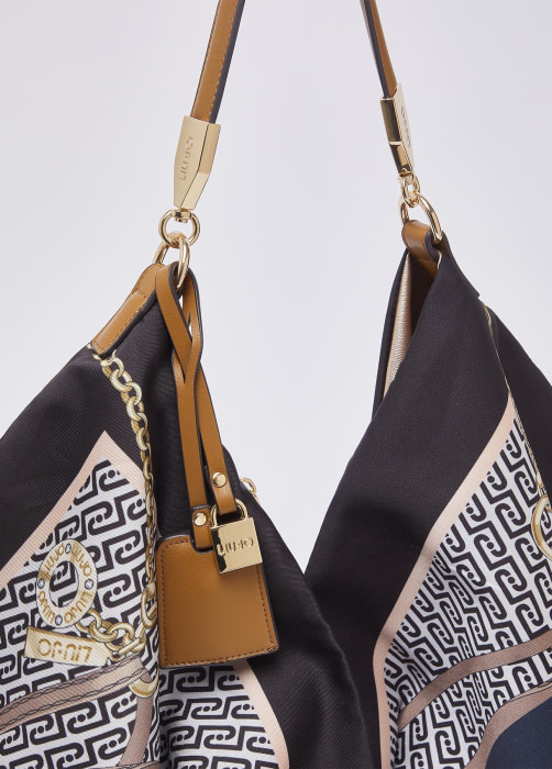LIU·JO bolso en pañuelo con estampado en azules - 9