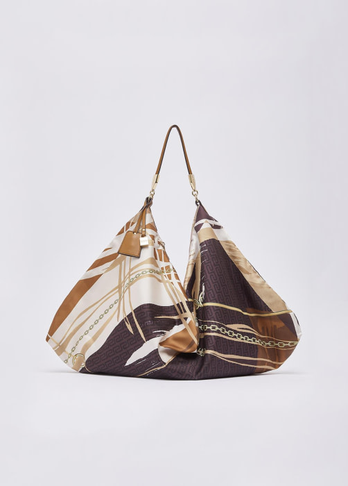 LIU·JO bolso en pañuelo con estampado en morados  y rosas - 6