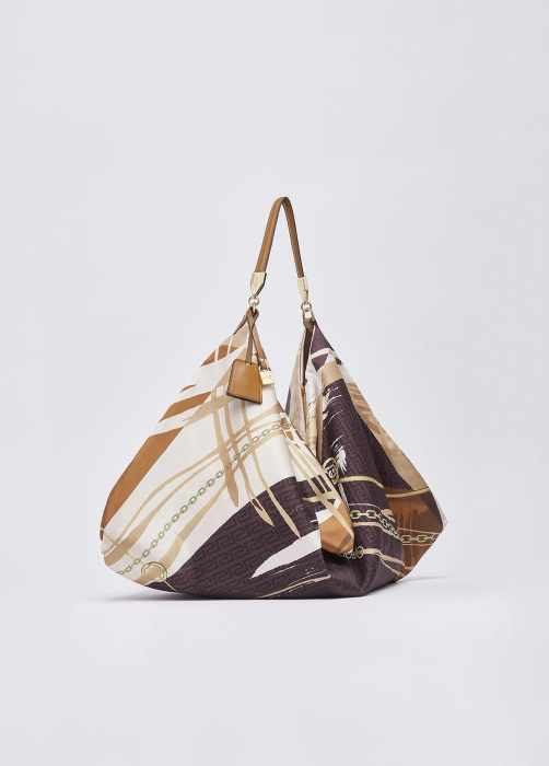 LIU·JO bolso en pañuelo con estampado en morados  y rosas - 7