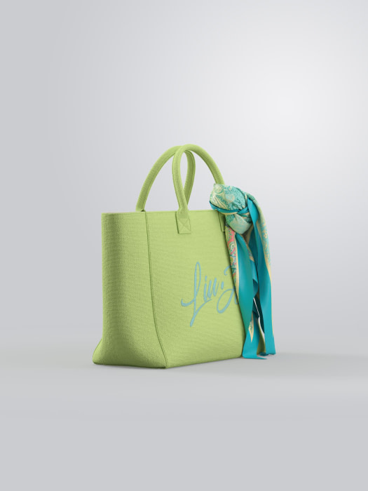 LIU·JO tote color verde ácido con logo - 2