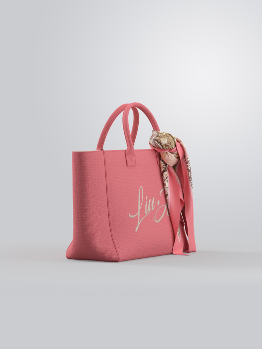 LIU·JO tote color coral con logo - 2