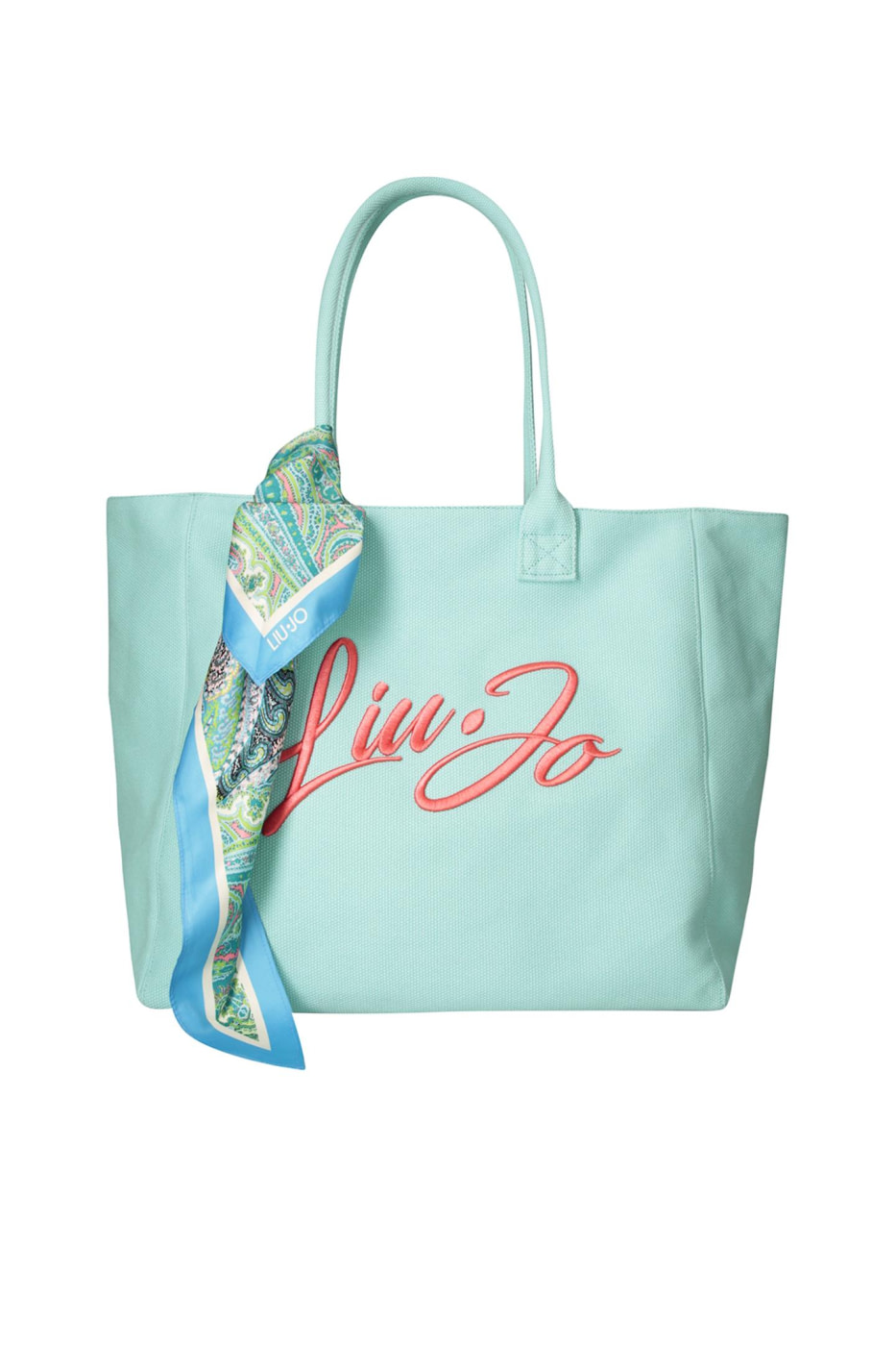 LIU·JO tote color turquesa con logo