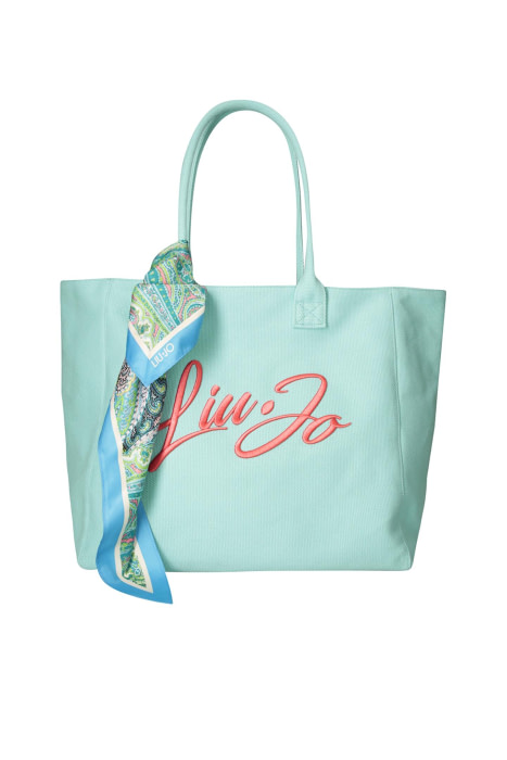 LIU·JO tote color turquesa con logo - 1