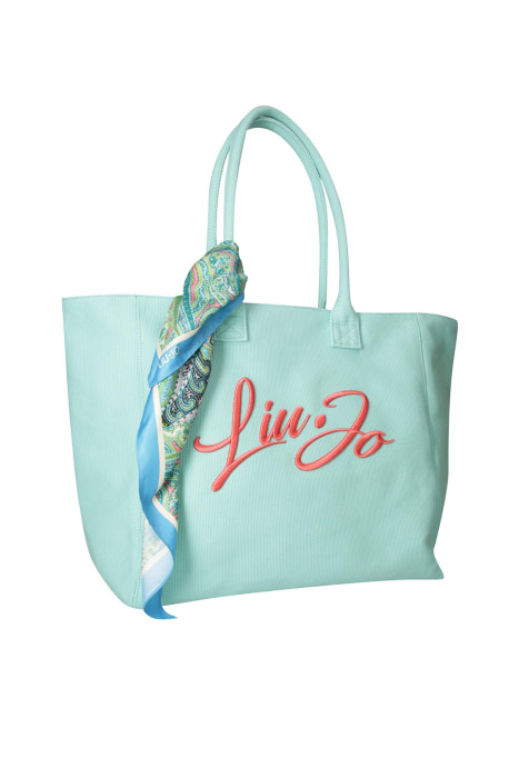 LIU·JO tote color turquesa con logo - 4
