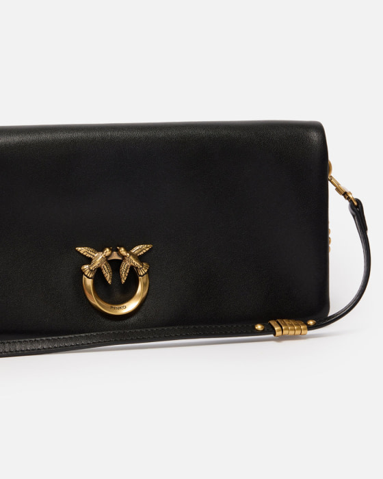 PINKO bandolera plana en piel color negro - 3