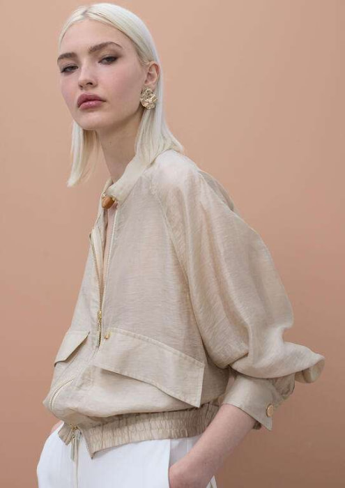 LOLA CASADEMUNT by MAITE chaqueta bolsillos color piedra - 2