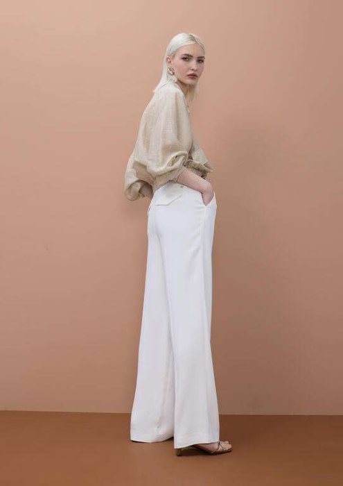 LOLA CASADEMUNT by MAITE chaqueta bolsillos color piedra - 6