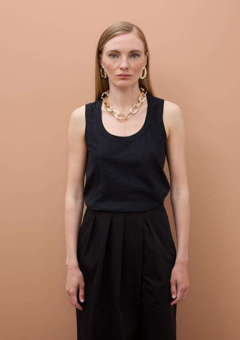 LOLA CASADEMUNT by MAITE top tirantes strass negro - 1