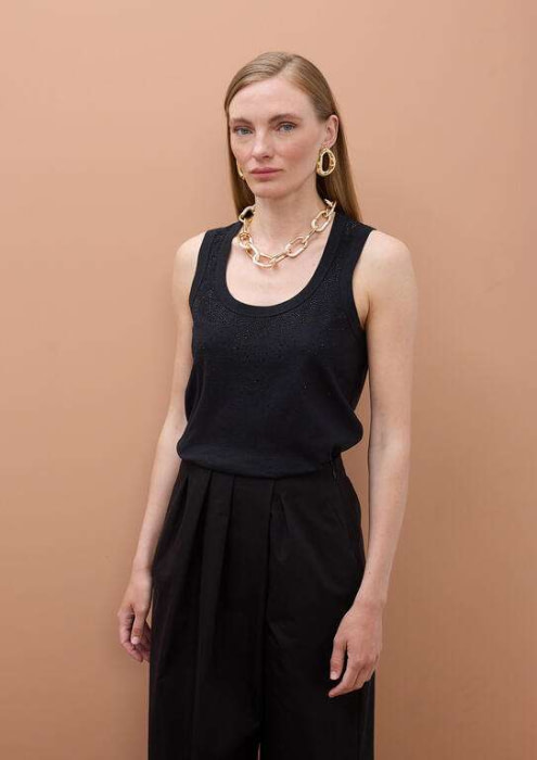 LOLA CASADEMUNT by MAITE top tirantes strass negro - 2