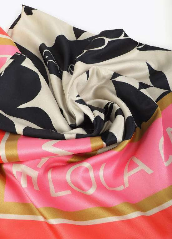 LOLA CASADEMUNT by MAITE pañuelo estampado floral  crudo y multicolor