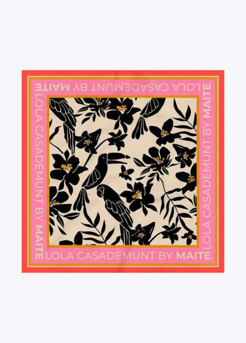 LOLA CASADEMUNT by MAITE pañuelo estampado floral  crudo y multicolor - 2