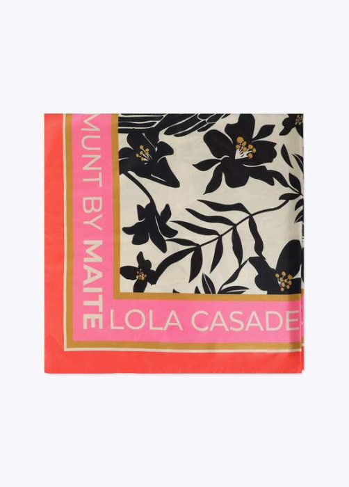 LOLA CASADEMUNT by MAITE pañuelo estampado floral  crudo y multicolor - 3