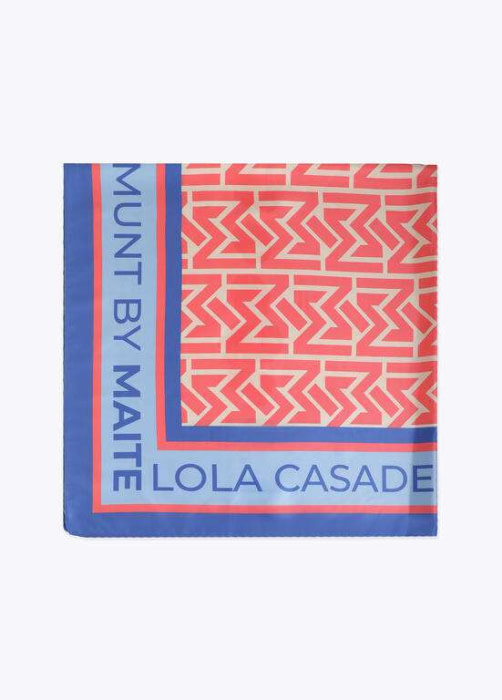 LOLA CASADEMUNT by MAITE pañuelo estampado floral  rojo y multicolor - 3