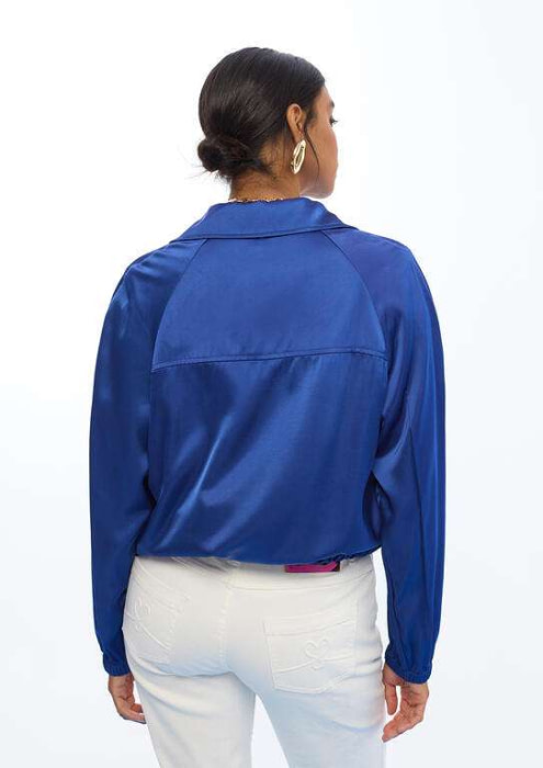 LOLA CASADEMUNT cazadora en razo azul - 5