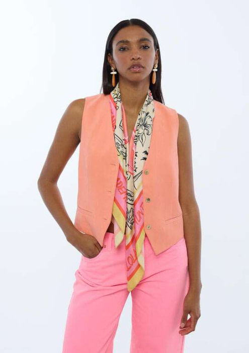 LOLA CASADEMUNT chaleco color coral - 6