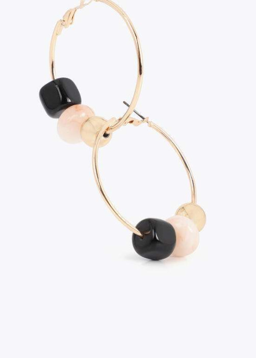 LOLA CASADEMUNT pendientes aro detalles metal y  multicolor - 5