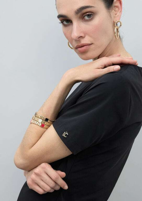 LOLA CASADEMUNT set pulseras elásticas con detalle negro y multicolor - 7