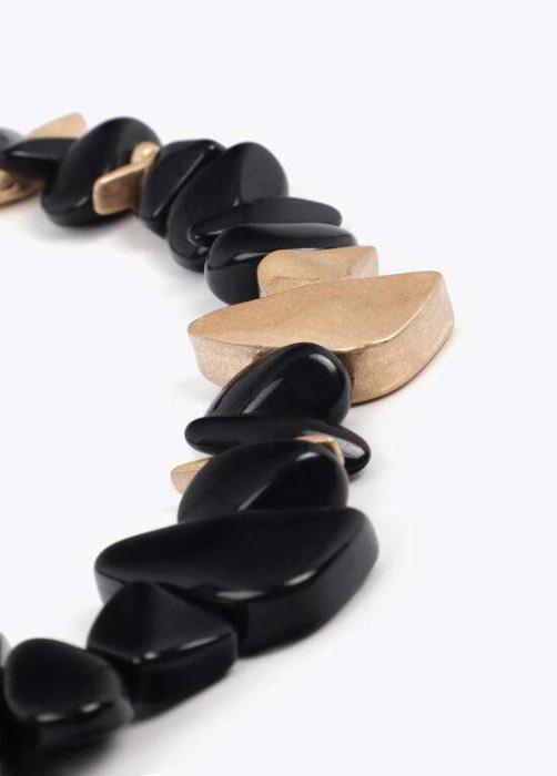 LOLA CASADEMUNT collar combinado con piezas metal y negro - 3