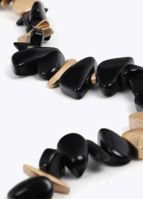 LOLA CASADEMUNT collar combinado con piezas metal y negro - 4