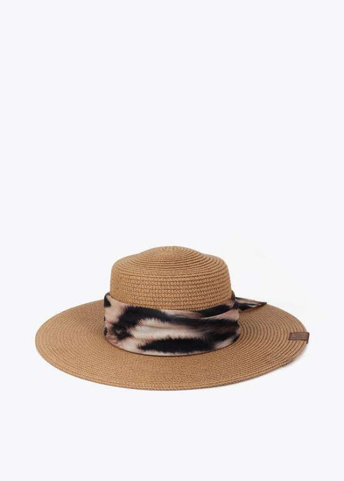 LOLA CASADEMUNT sombrero con lazada crudo y marrón - 2