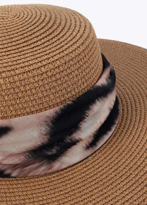 LOLA CASADEMUNT sombrero con lazada crudo y marrón - 7