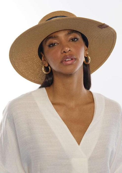 LOLA CASADEMUNT sombrero con lazada crudo y marrón - 8