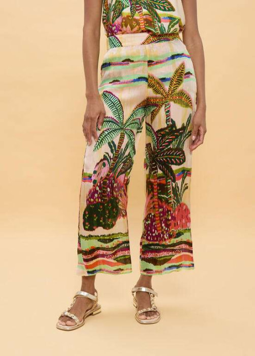 LOLA CASADEMUNT pantalón estampado crudo y multicolor - 1