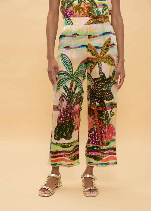 LOLA CASADEMUNT pantalón estampado crudo y multicolor - 2