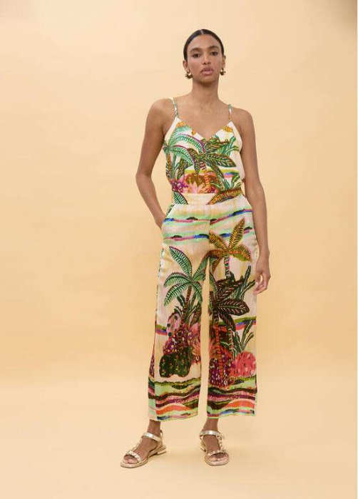 LOLA CASADEMUNT pantalón estampado crudo y multicolor - 3