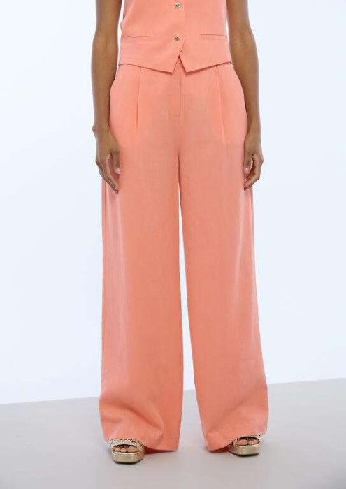 LOLA CASADEMUNT pantalón palazzo color coral - 1