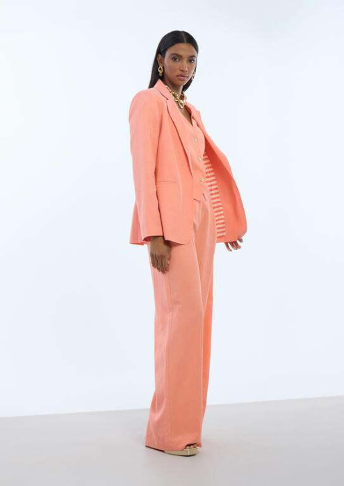 LOLA CASADEMUNT pantalón palazzo color coral - 5