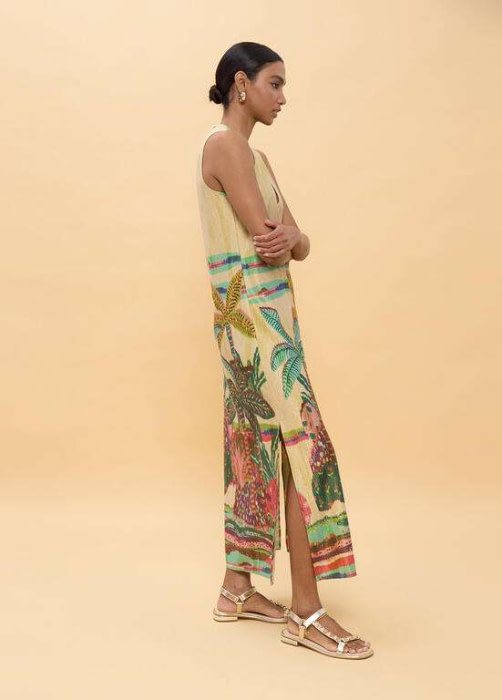 LOLA CASADEMUNT vestido estampado crudo y multicolor - 5