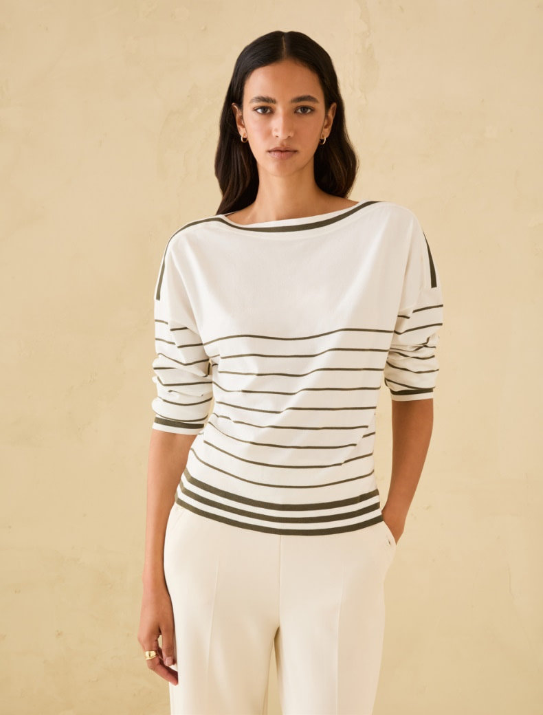 PENNYBLACK jersey rayas caqui y crudo