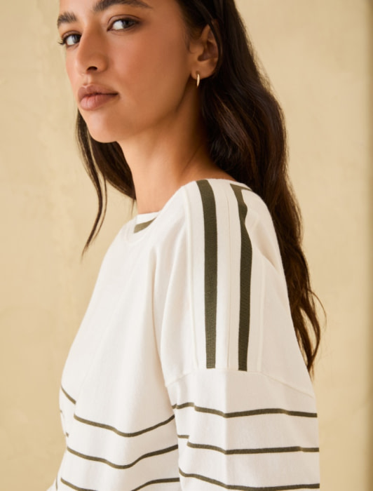 PENNYBLACK jersey rayas caqui y crudo - 4