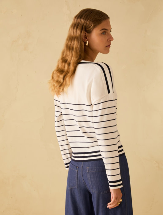 PENNYBLACK jersey rayas marino y crudo - 3