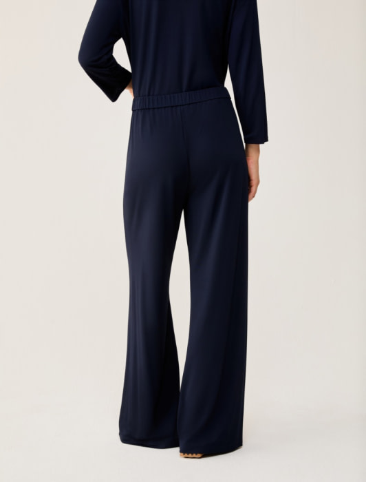 PENNYBLACK pantalón viscosa  azul marino - 3