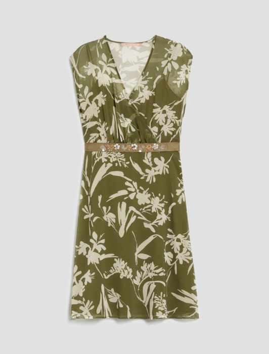 PENNYBLACK vestido poliéster estampado de flores  verde y  crudo - 5