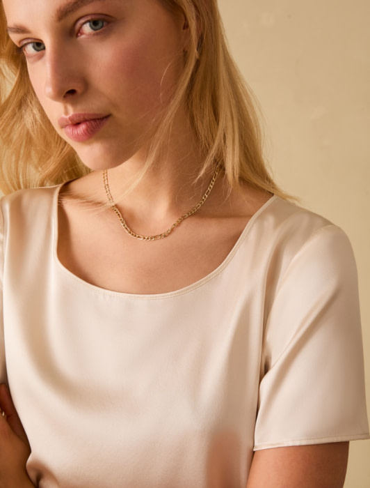 PENNYBLACK top m/c seda color marfil - 3