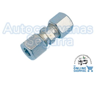 EMPALME GAS ERMETO TUBO 8 mm