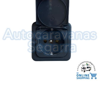 ENCHUFE CON MARCO 230V ANTRACITA