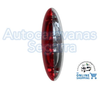 LUZ DE GÁLIBO OVALADA BICOLOR ROJO Y BLANCO