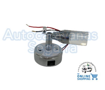 LUZ DE LECTURA LED 12V / 1W CON USB + INTERRUPTOR BASCULANTE