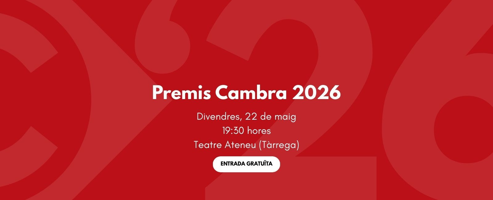 PREMIS CAMBRA 2026